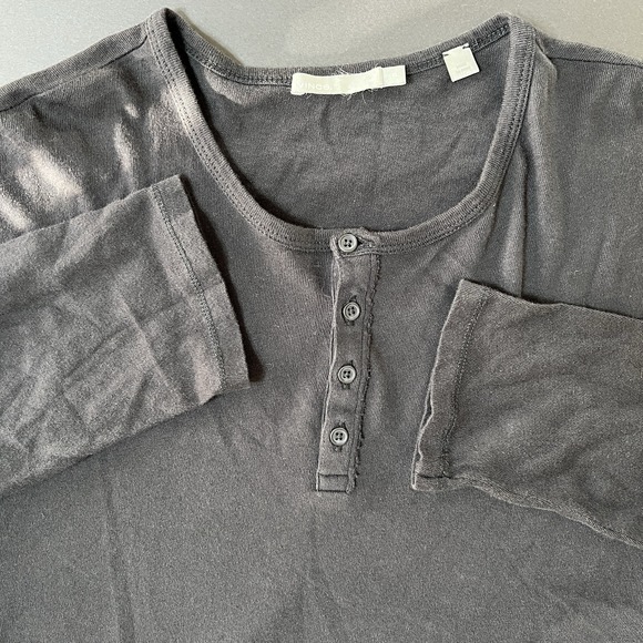 Vince Other - Vince Henley Long Sleeve Shirt Men's XL Black Designer Minimalist Luxury‎ Preppy